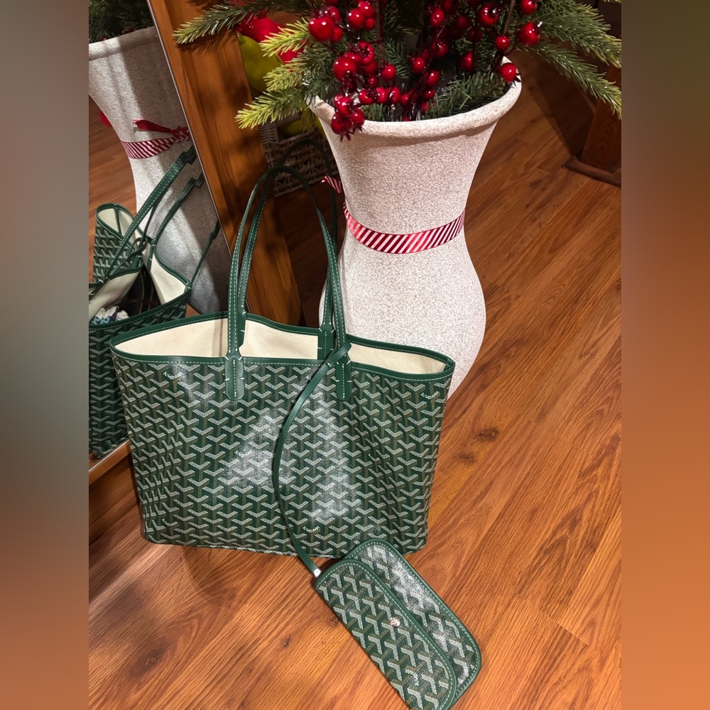 No brand Green Patterned Tote Bag